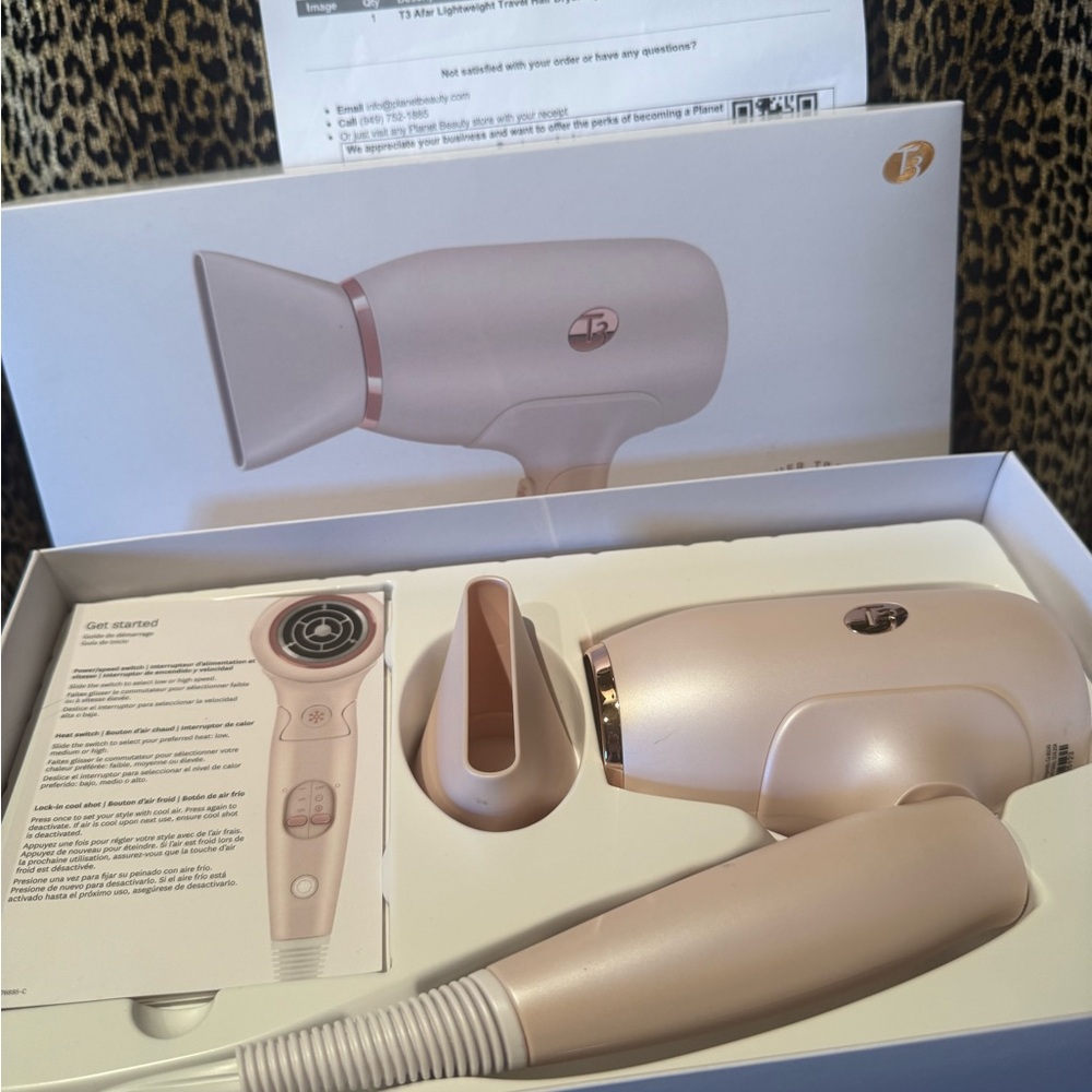 T3 Afar Luxe Hair Dryer in Blush
Brand New, never used
